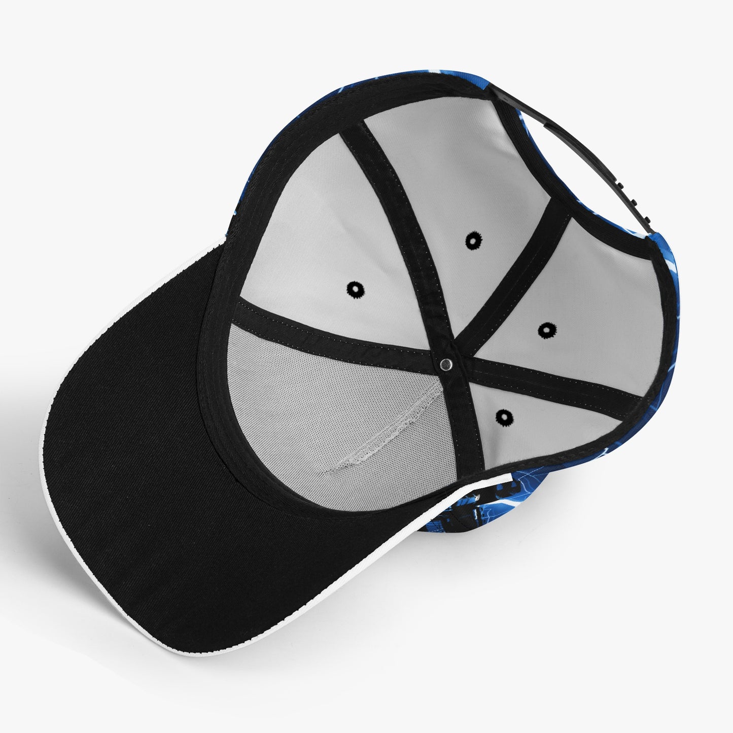 SemiHats Exclusive All Over Print Blue Lightning Trucker Baseball Cap