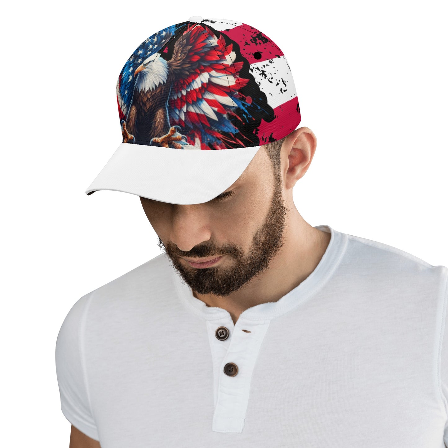 All Over Print American Eagle Trucker Baseball Cap