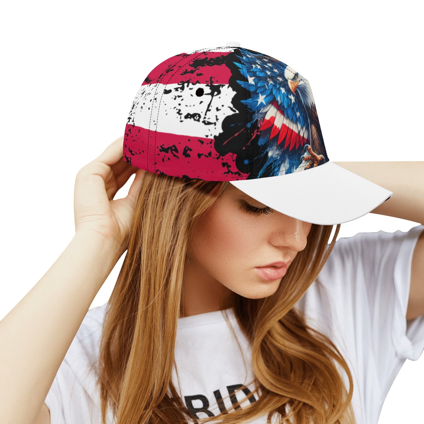 All Over Print American Eagle Trucker Baseball Cap