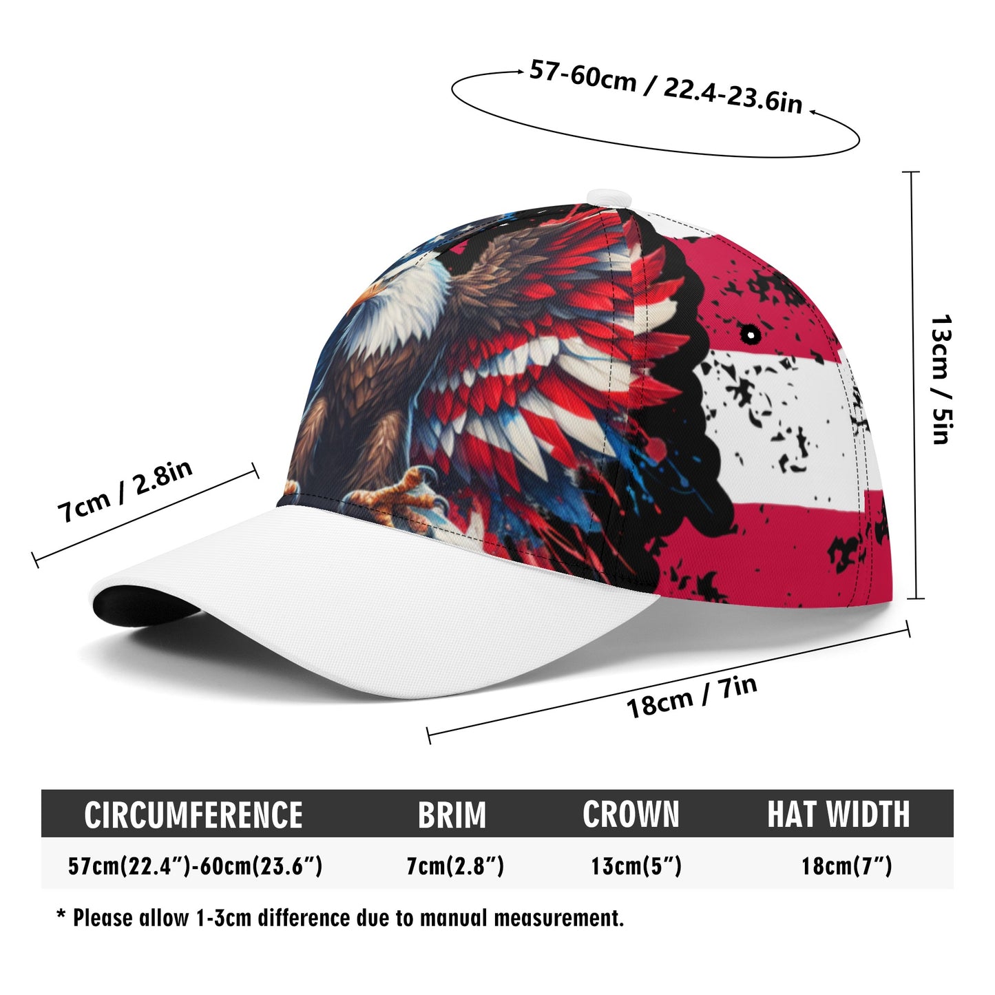 All Over Print American Eagle Trucker Baseball Cap