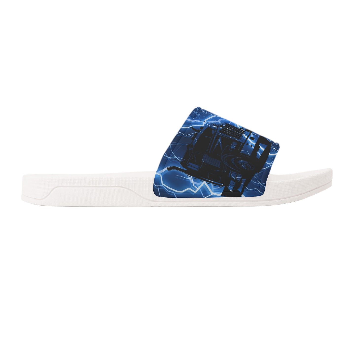 SemiHats Exclusive Blue Lightning Mens Slide Sandals