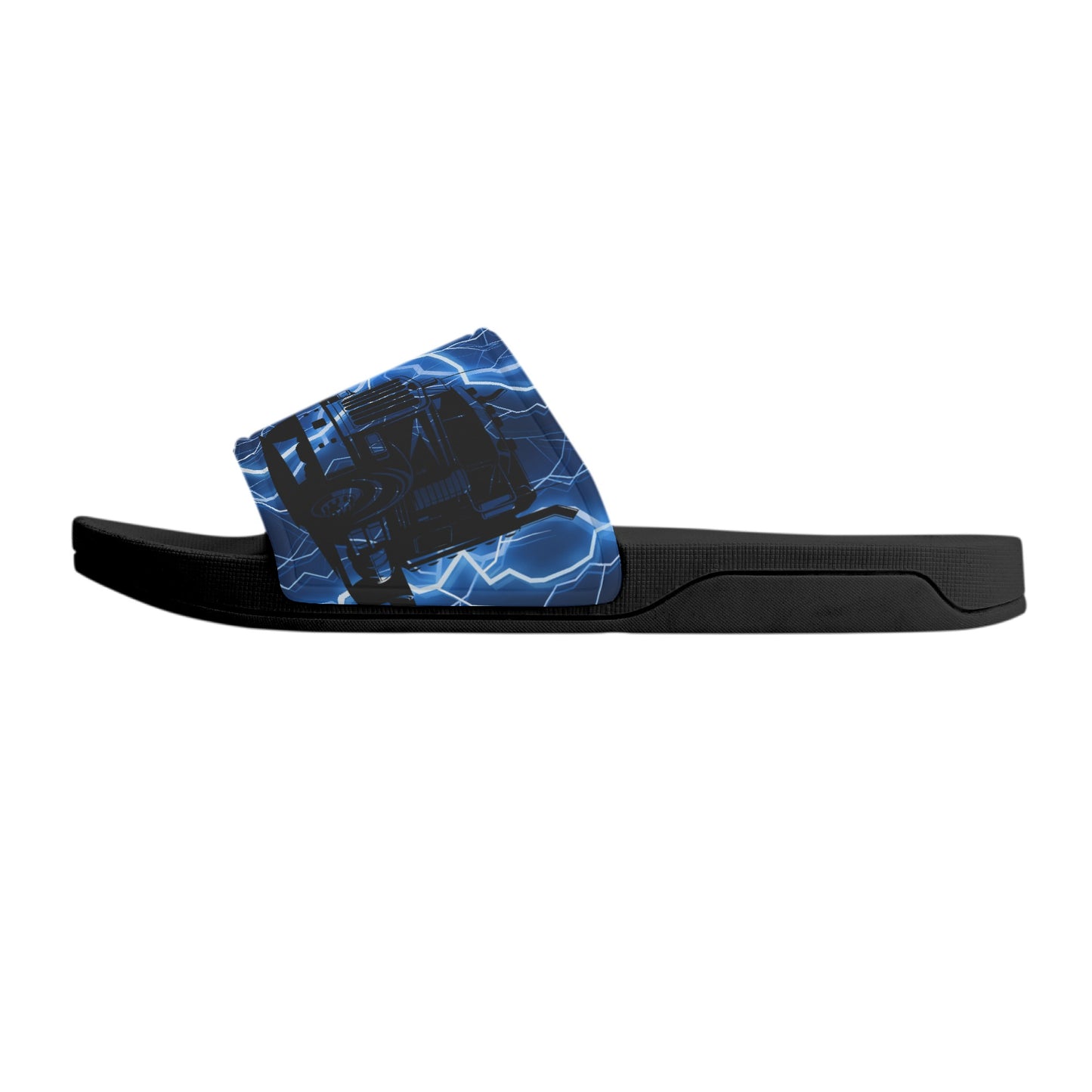 SemiHats Exclusive Blue Lightning Mens Slide Sandals