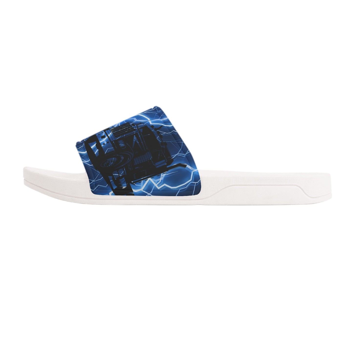 SemiHats Exclusive Blue Lightning Mens Slide Sandals