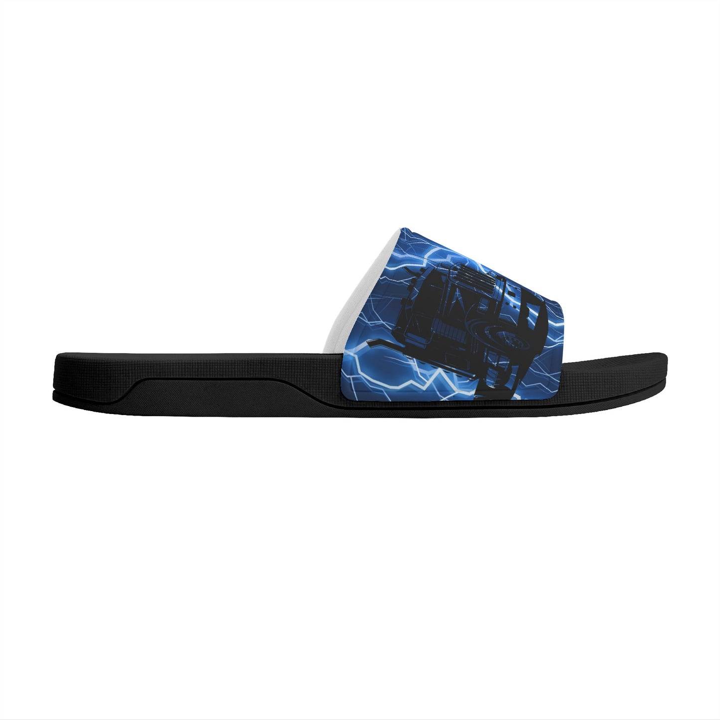 SemiHats Exclusive Blue Lightning Mens Slide Sandals