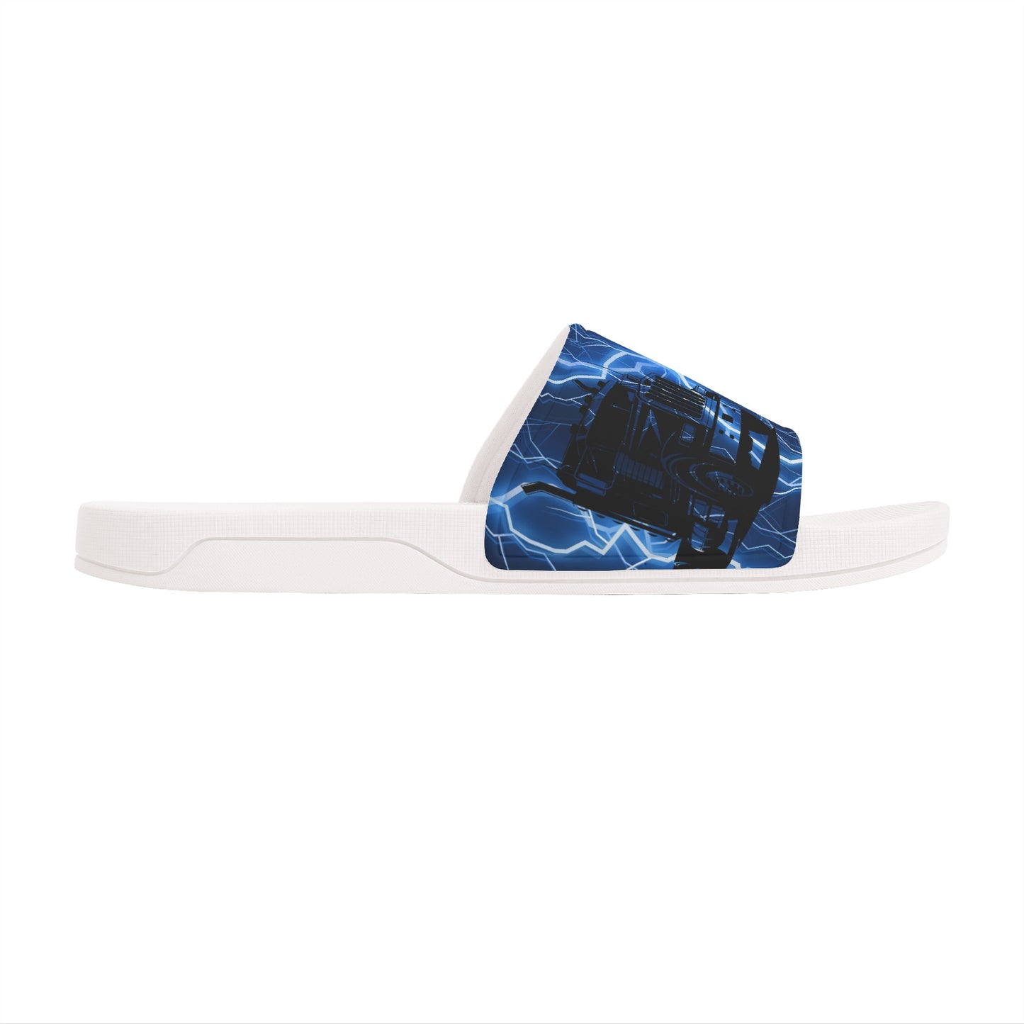 SemiHats Exclusive Blue Lightning Mens Slide Sandals