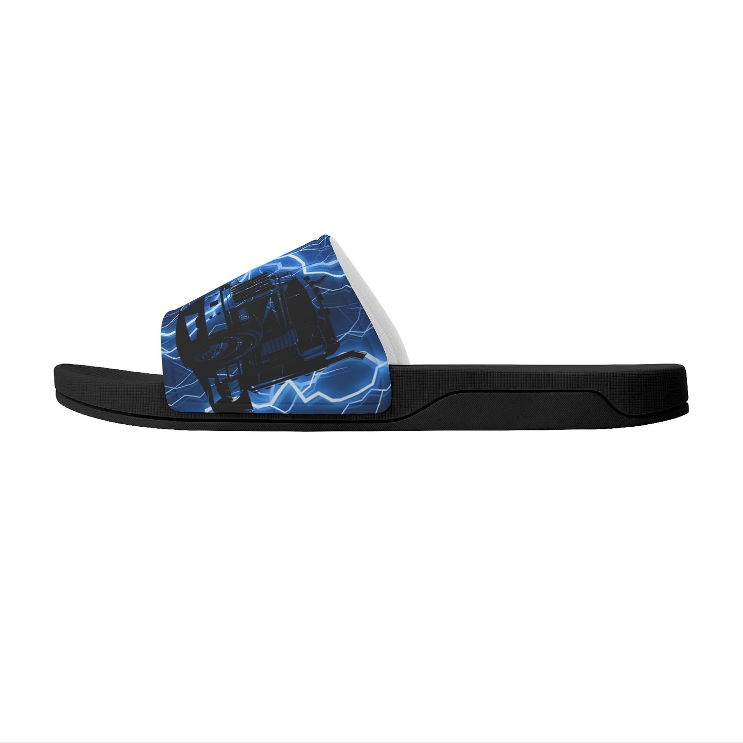 SemiHats Exclusive Blue Lightning Mens Slide Sandals