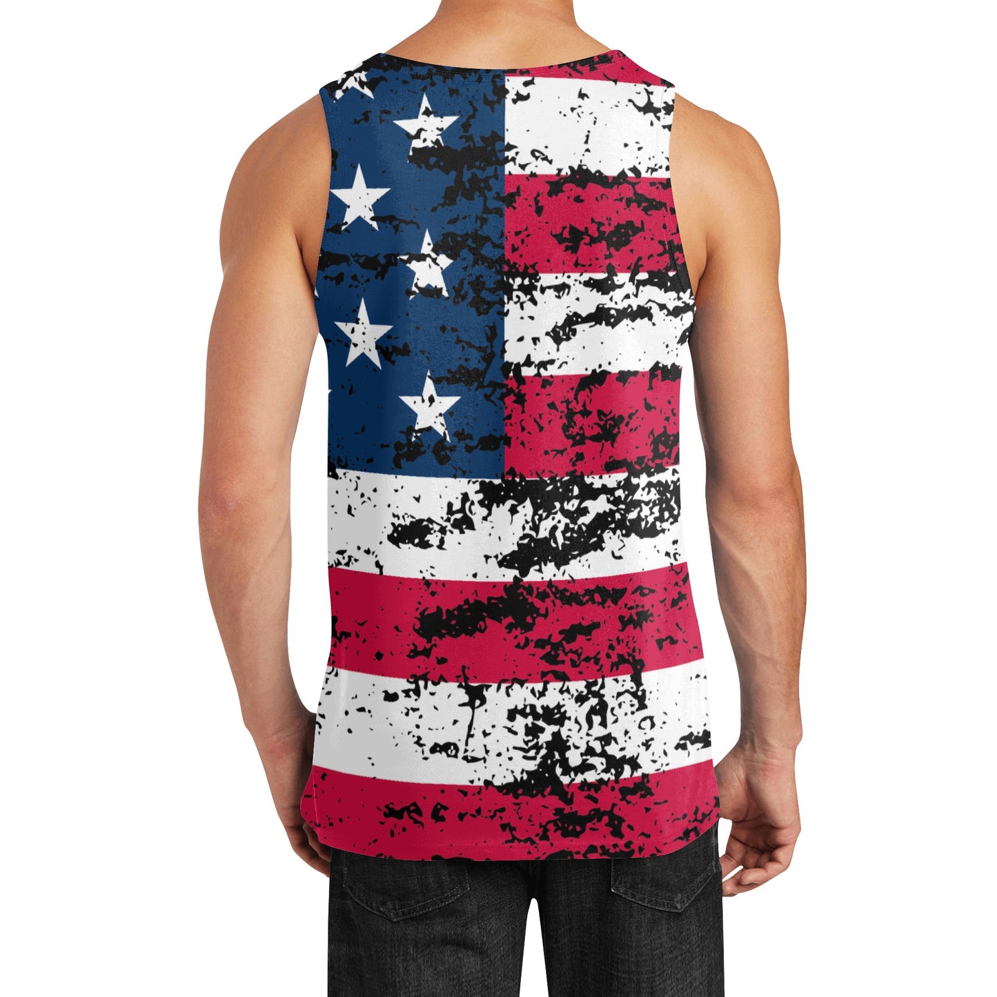 Mens American Eagle Design  All Over Print Sleeveless Tank Top