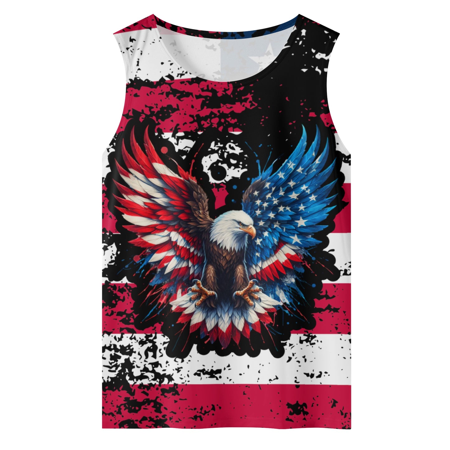 Mens American Eagle Design  All Over Print Sleeveless Tank Top