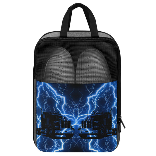 Blue Lightning Trucker Shoe Storage Bag