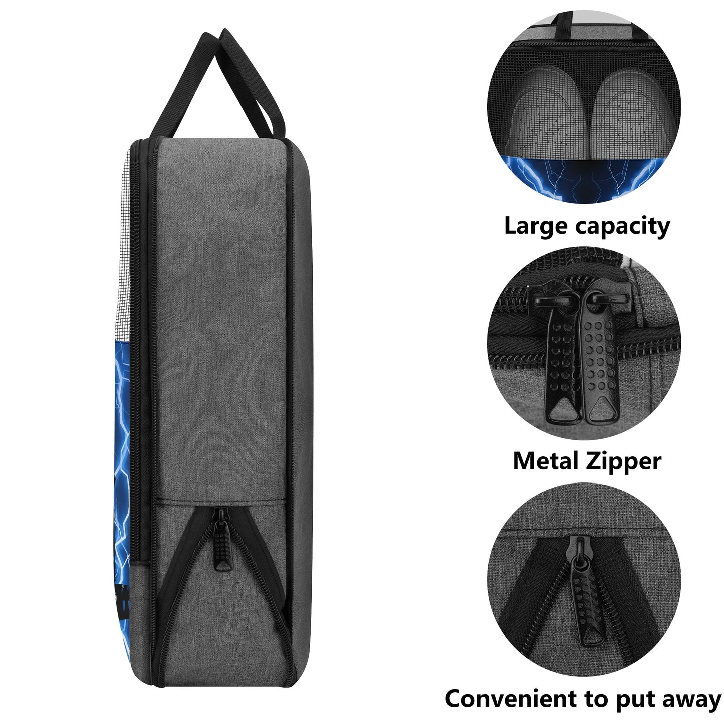 Blue Lightning Trucker Shoe Storage Bag