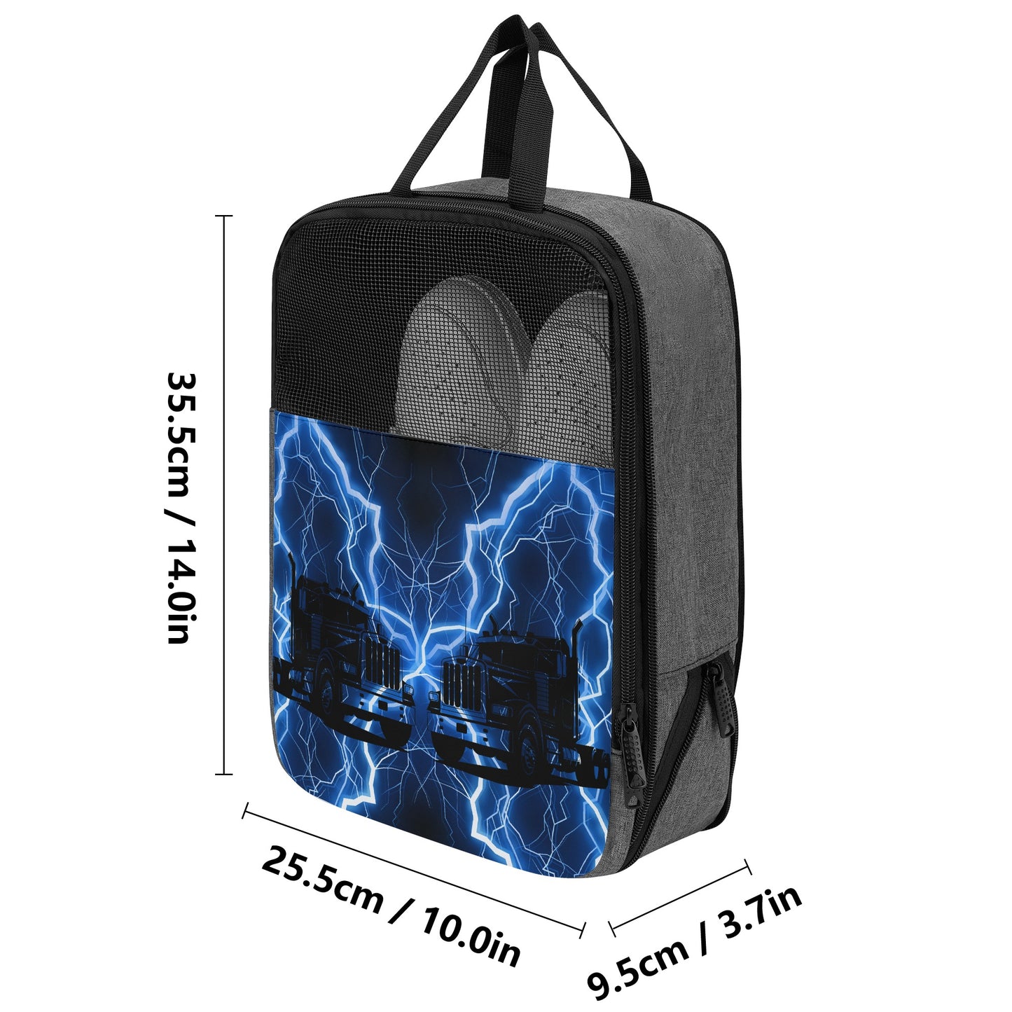 Blue Lightning Trucker Shoe Storage Bag