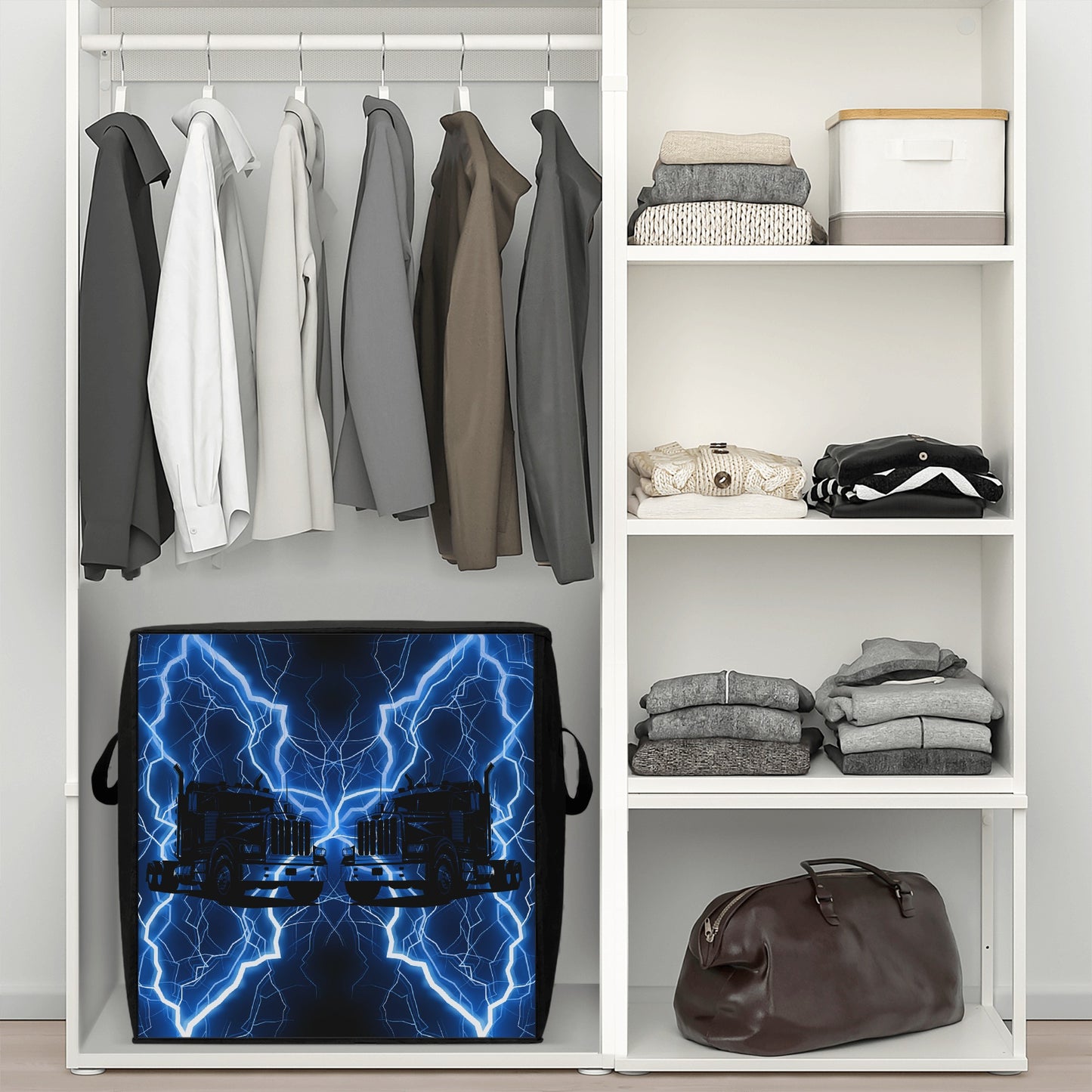 Blue Lightning Trucker Bedding Storage Box Bag