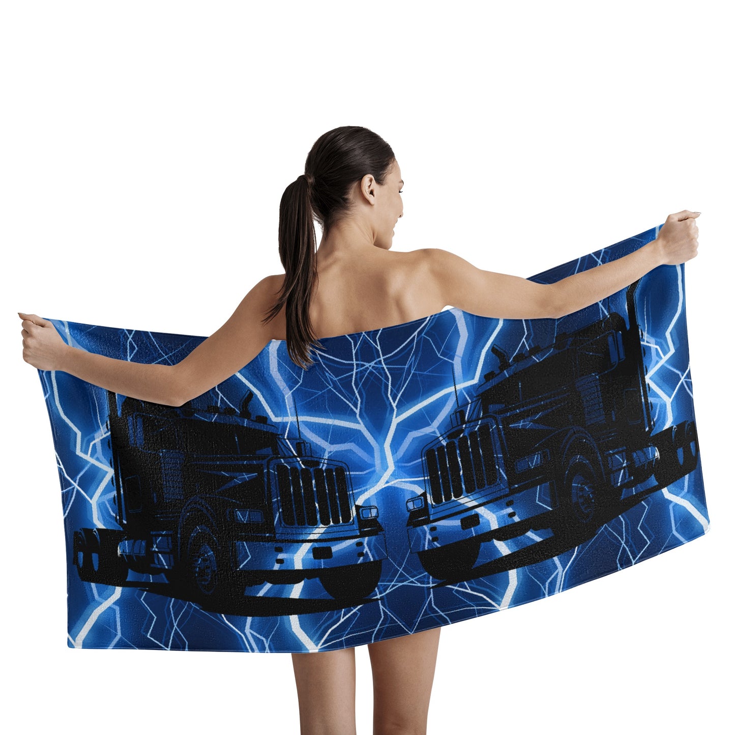 Blue Lightning Trucker Bath Towel