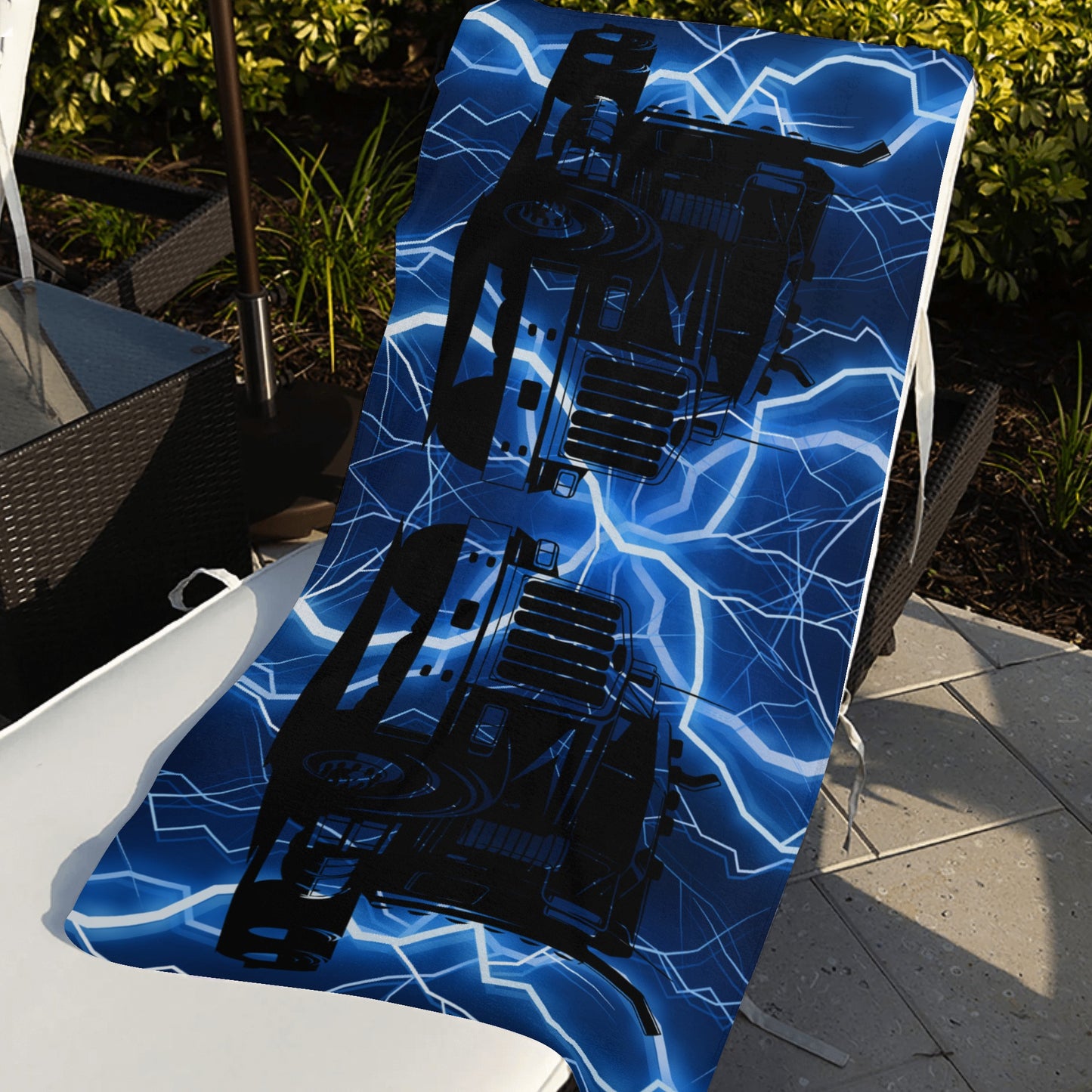 Blue Lightning Trucker Bath Towel