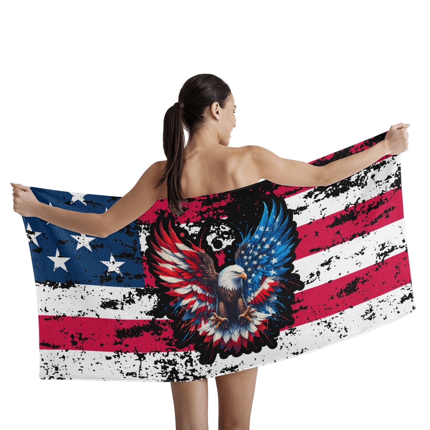 American Eagle Design Bath Towel