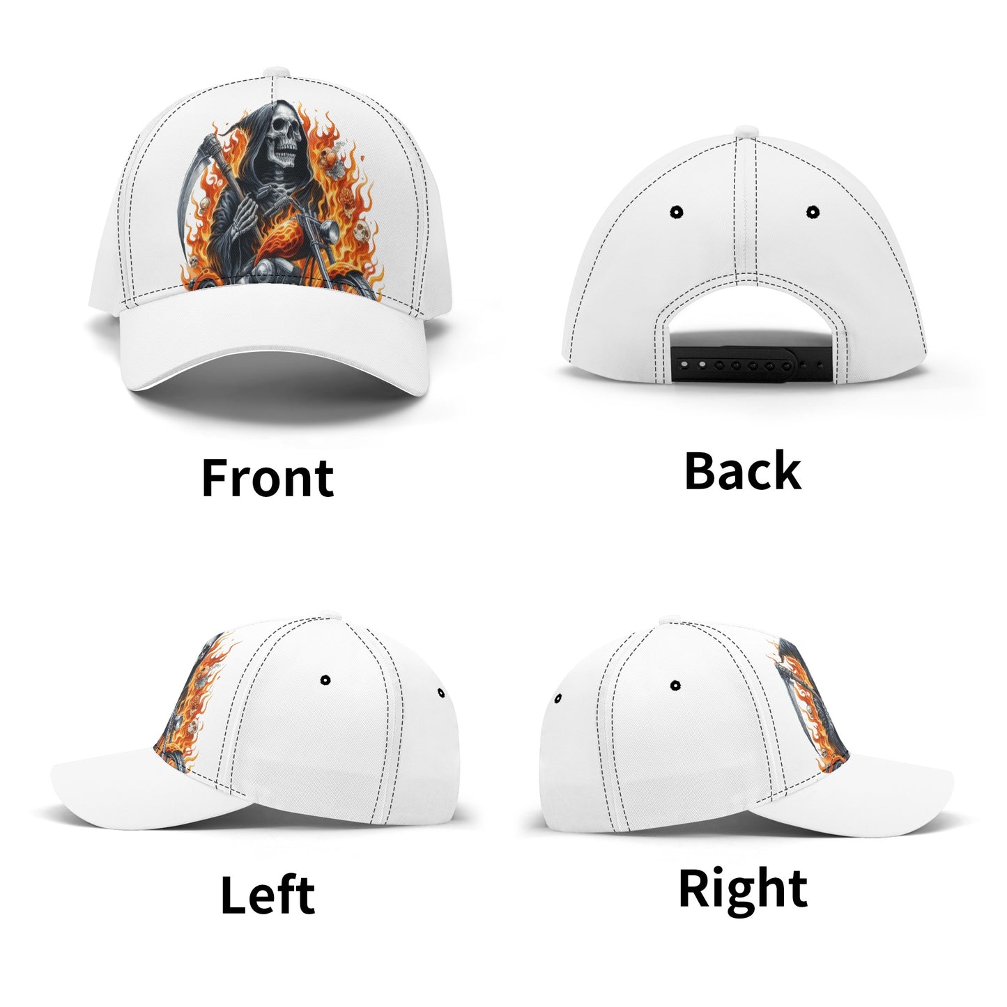 Reaper Motorcycle Baseball Cap