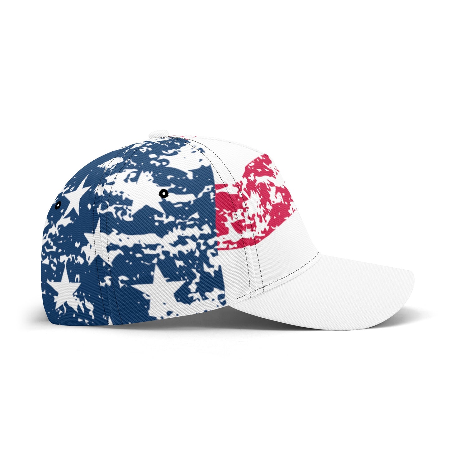 Faded Distressed American Flag All-over Print Baseball Cap