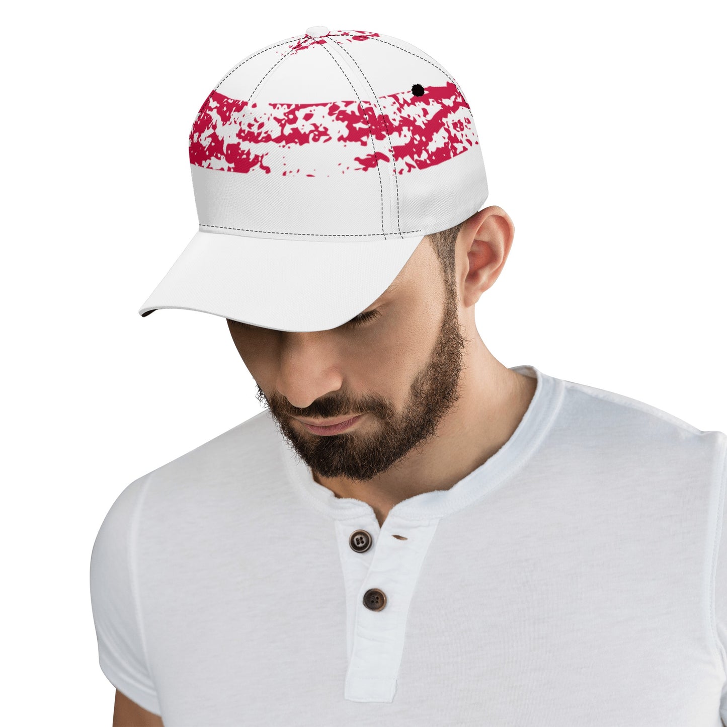 Faded Distressed American Flag All-over Print Baseball Cap