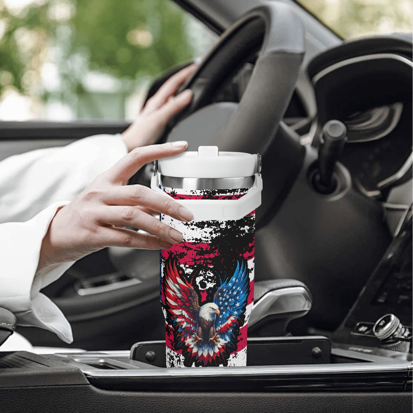 American Eagle 30oz Stainless Steel Tumblers Coffee Cup Suitable for Vehicle Cup Holders