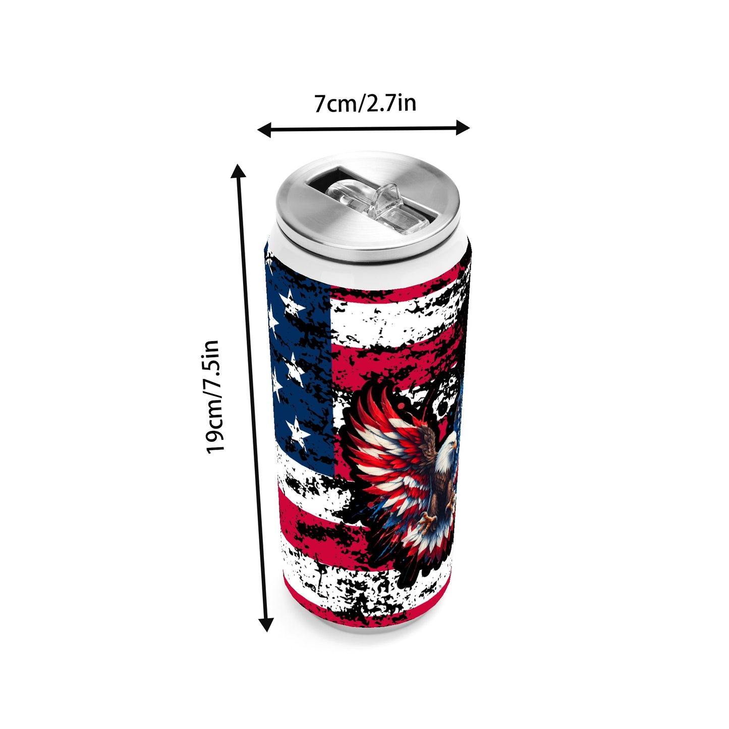 American Eagle 500ml Stainless Steel Cola Can Shaped Coke Cups Travel Tumbler