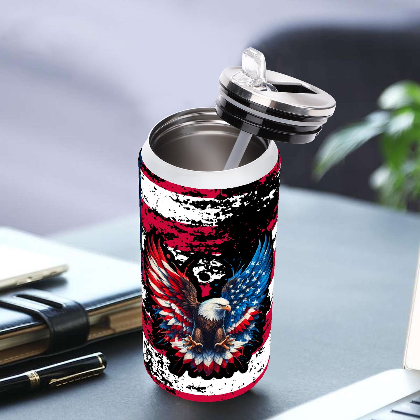 American Eagle 500ml Stainless Steel Cola Can Shaped Coke Cups Travel Tumbler