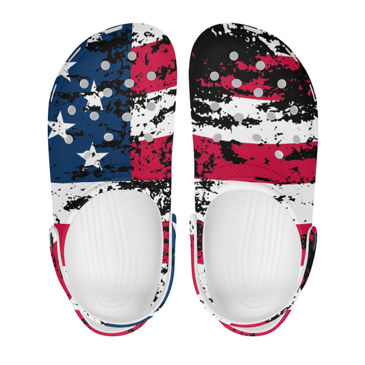 Distressed American Flag Mens All Over Printing Classic Sandals