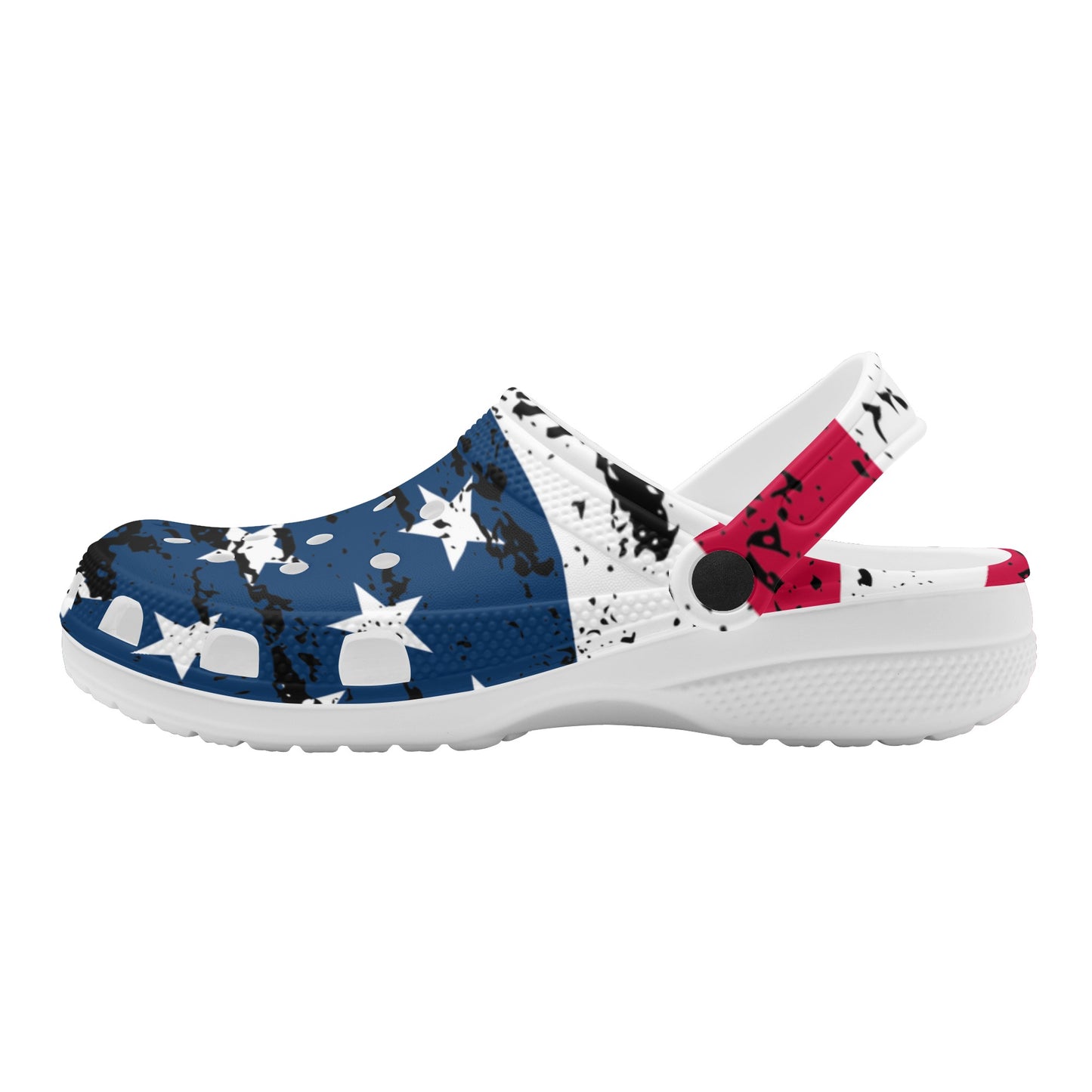 Distressed American Flag Mens All Over Printing Classic Sandals