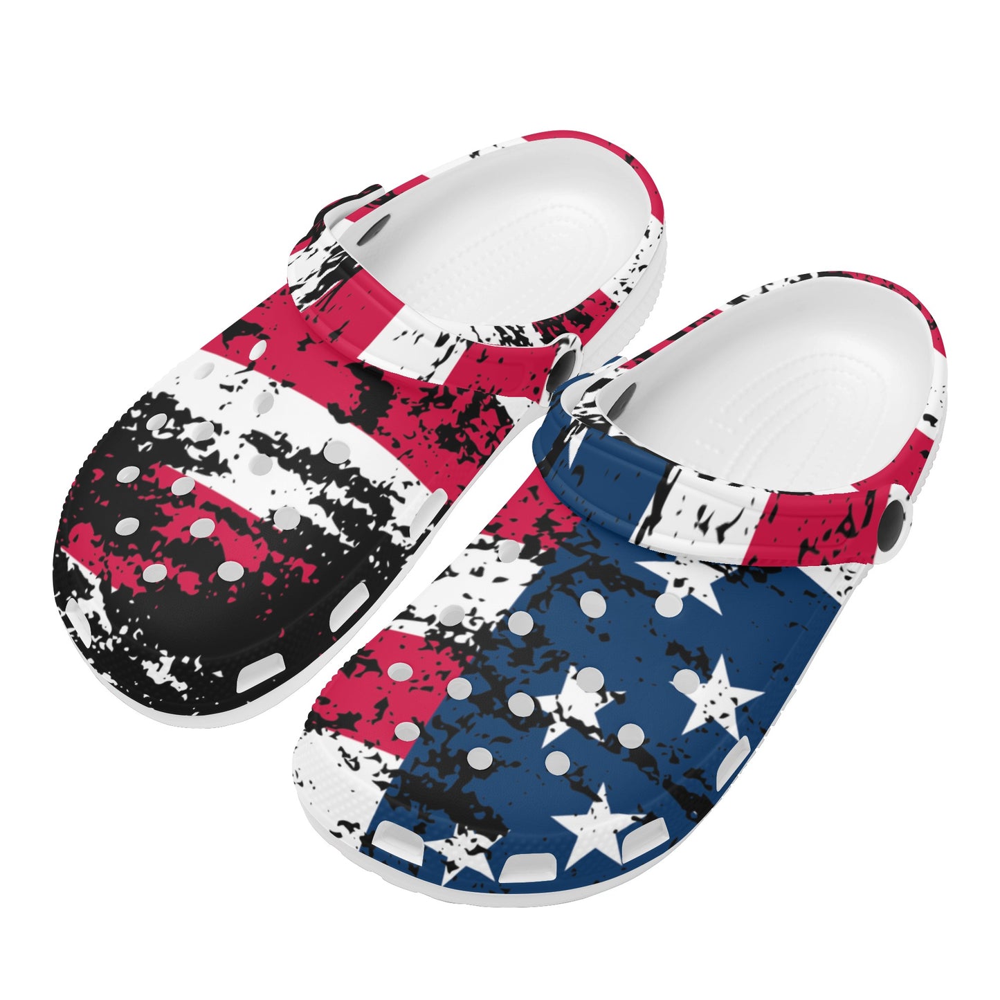 Distressed American Flag Mens All Over Printing Classic Sandals