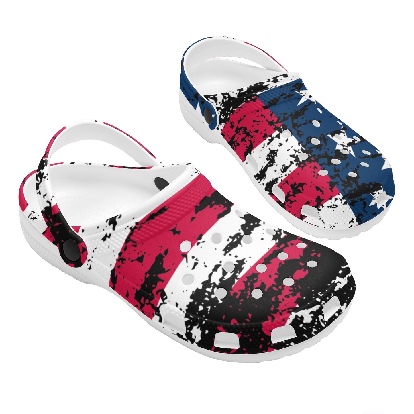 Distressed American Flag Mens All Over Printing Classic Sandals