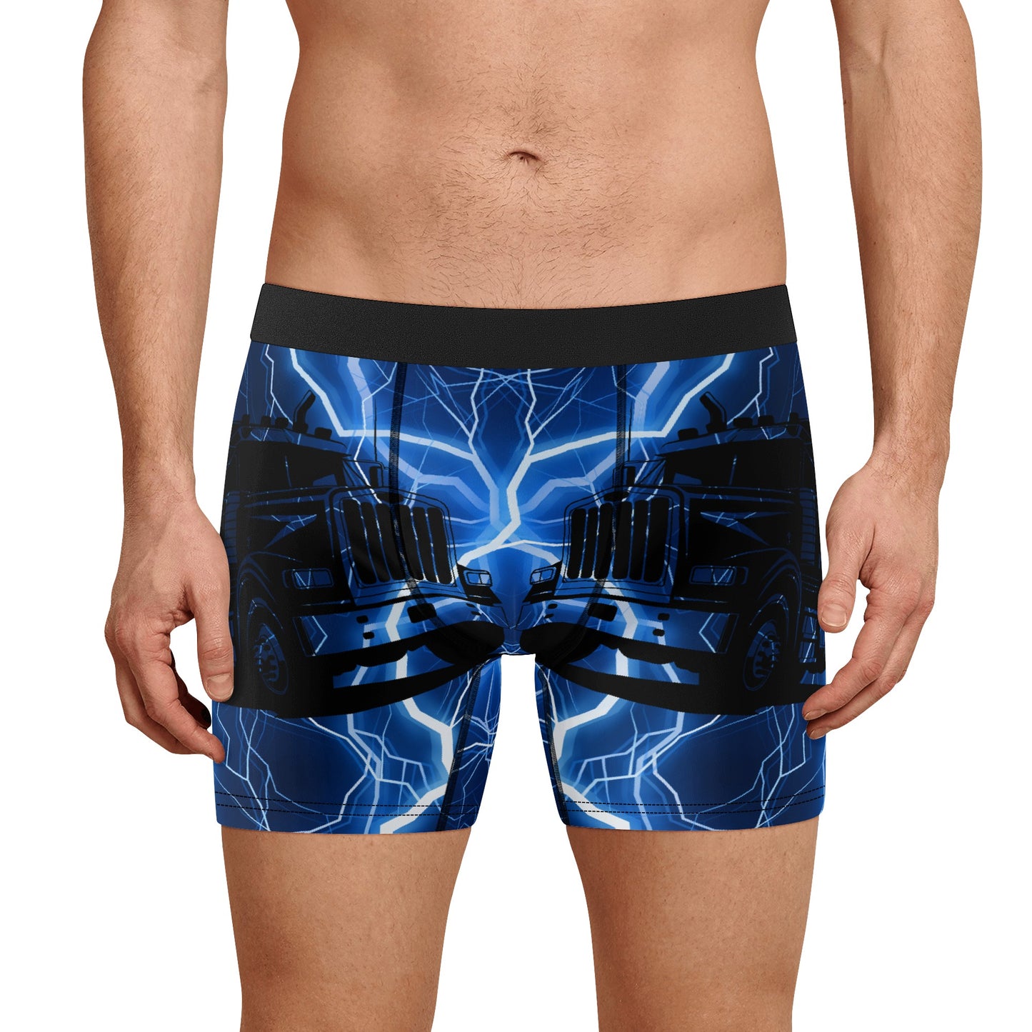 Exclusive Blue Lightning Trucker Mens Classic Stretch Trunks & Underwear