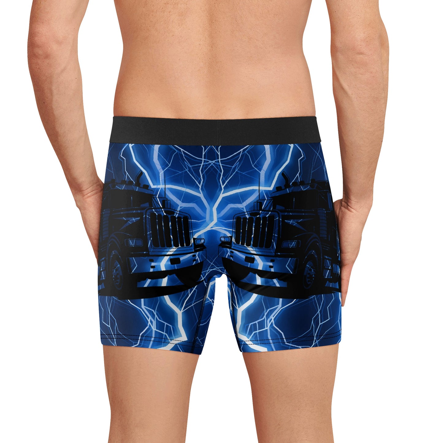 Exclusive Blue Lightning Trucker Mens Classic Stretch Trunks & Underwear