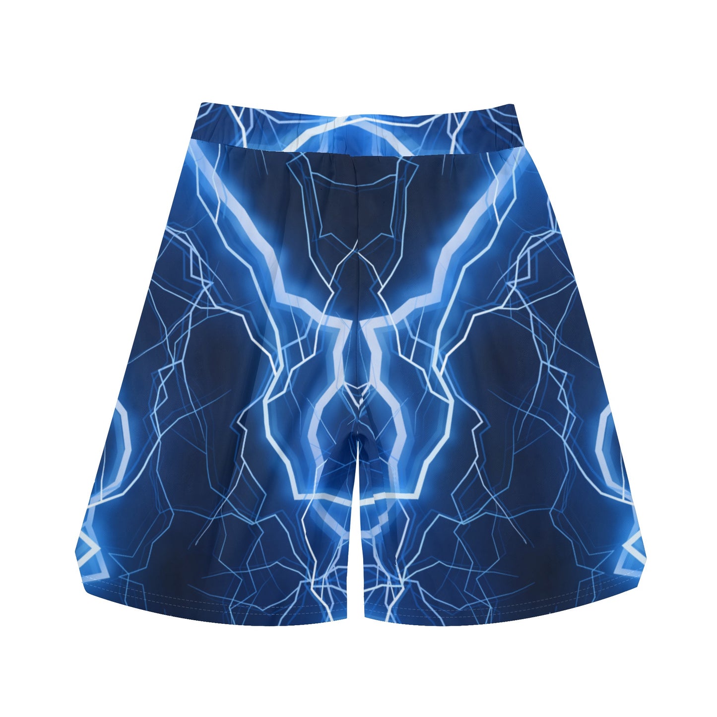 Exclusive Blue Lightning Trucker Mens Basketball Mesh Shorts Sea Life Swim Trunks