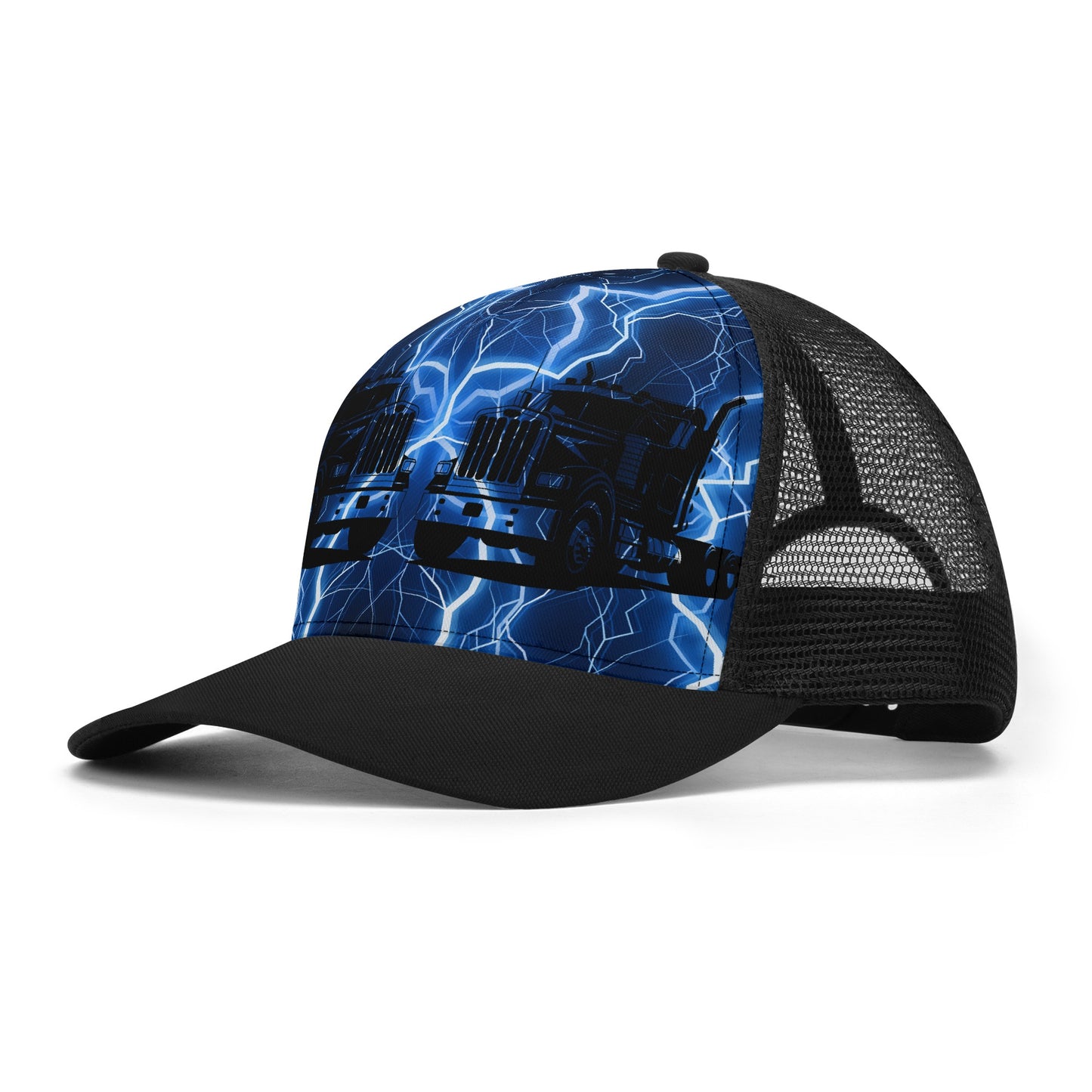 Blue Lightning Trucker Mesh Trucker Hat