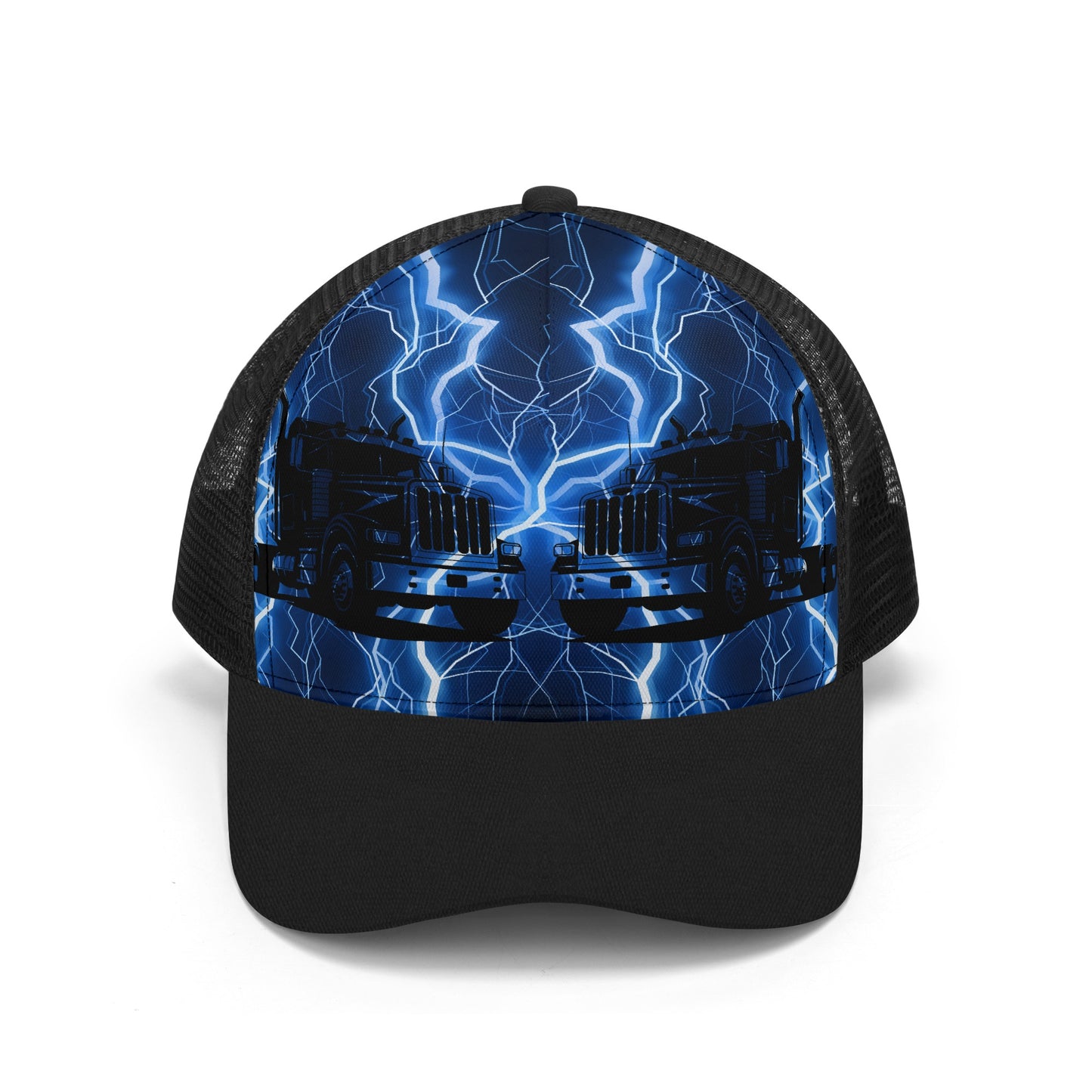 Blue Lightning Trucker Mesh Trucker Hat