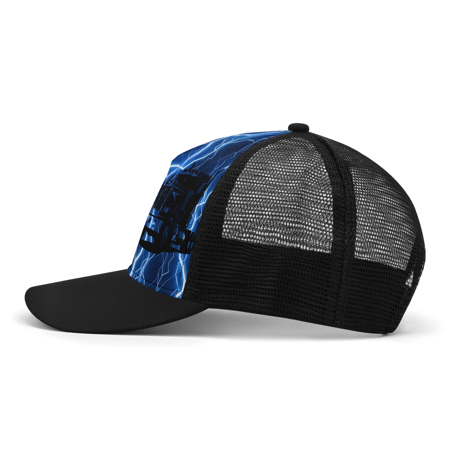 Blue Lightning Trucker Mesh Trucker Hat