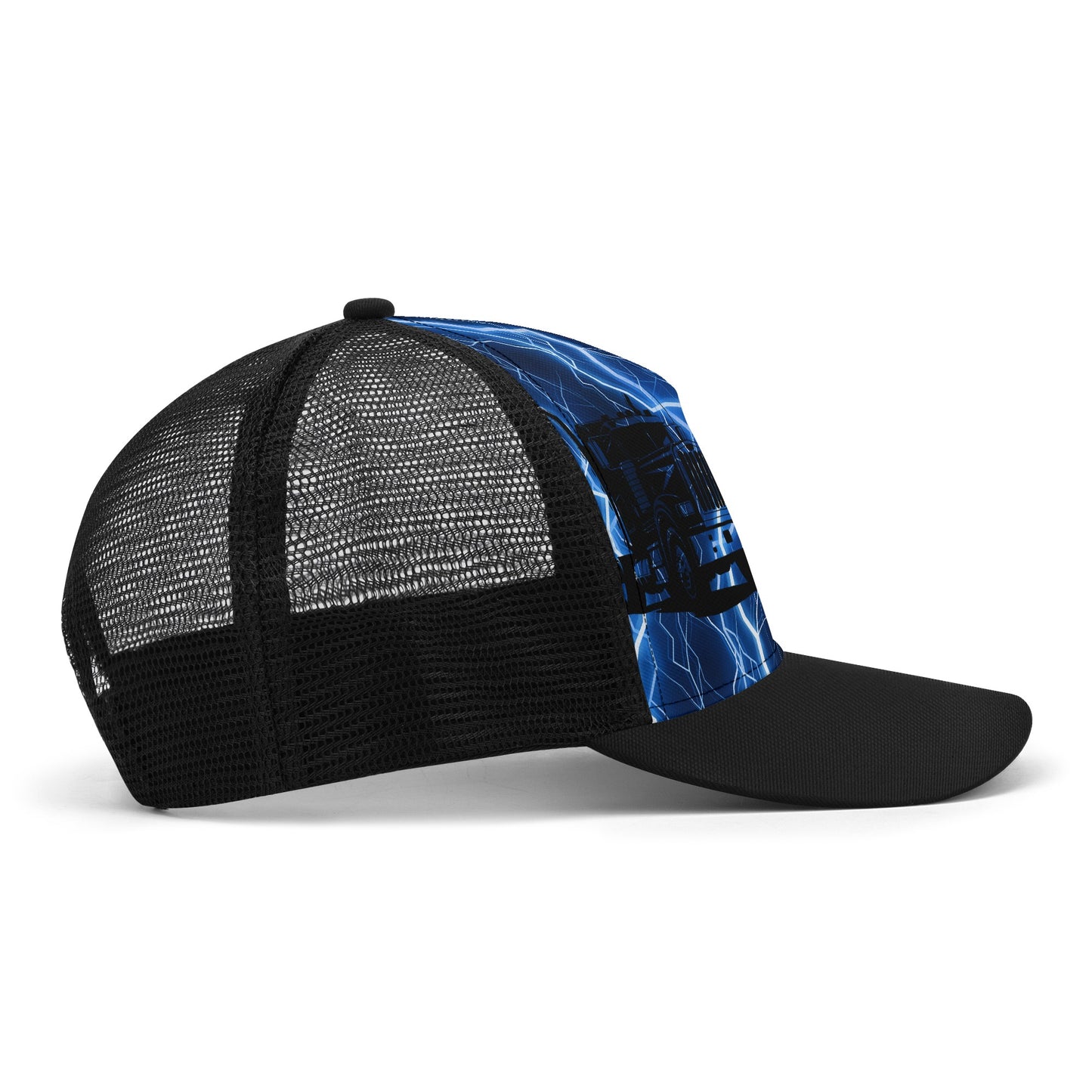 Blue Lightning Trucker Mesh Trucker Hat