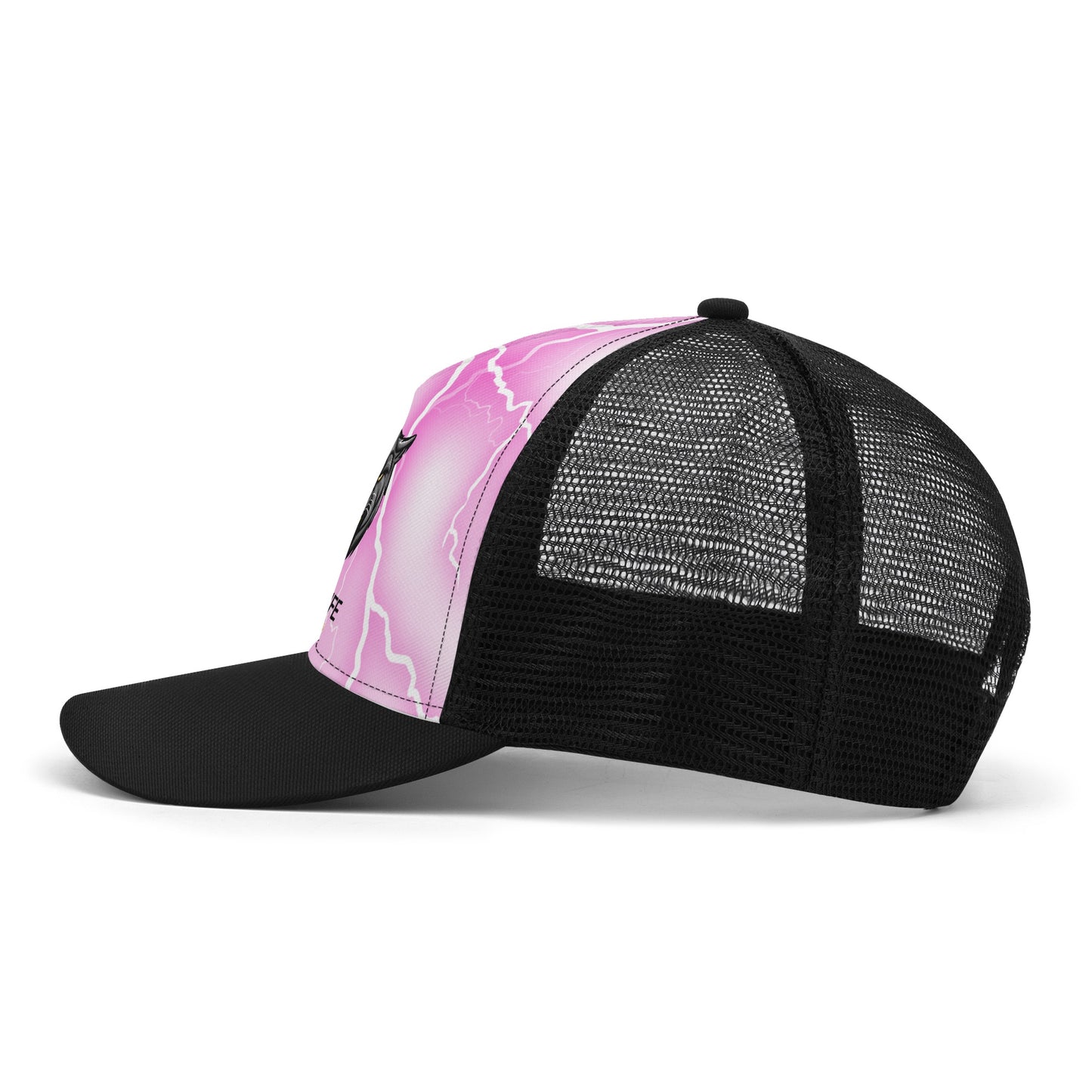 Pink Lightning Trucker Life Mesh Trucker Hats