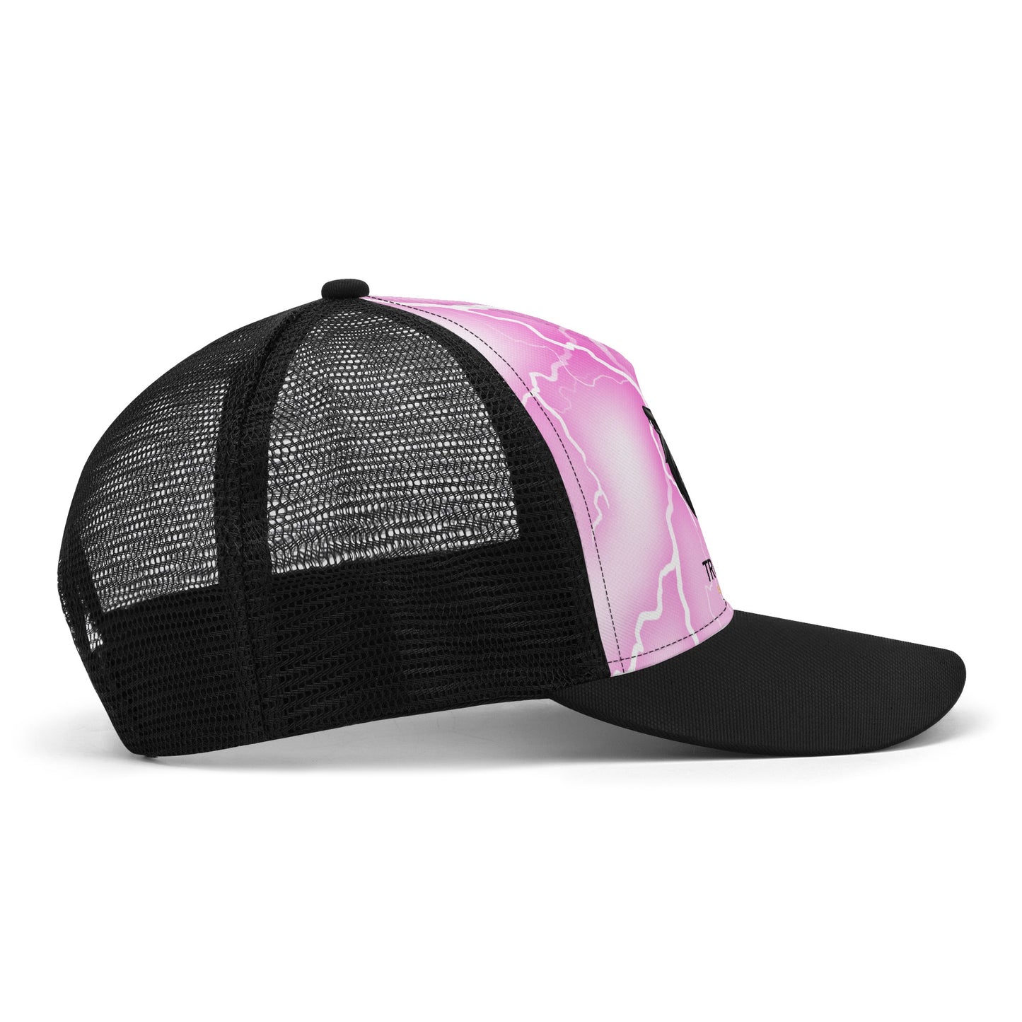 Pink Lightning Trucker Life Mesh Trucker Hats