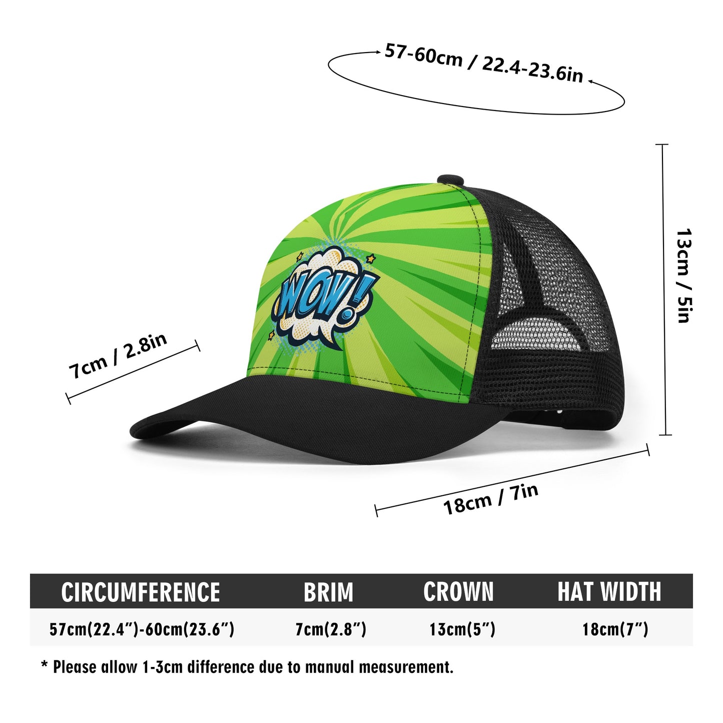 Pop Art Design Mesh Trucker Hat