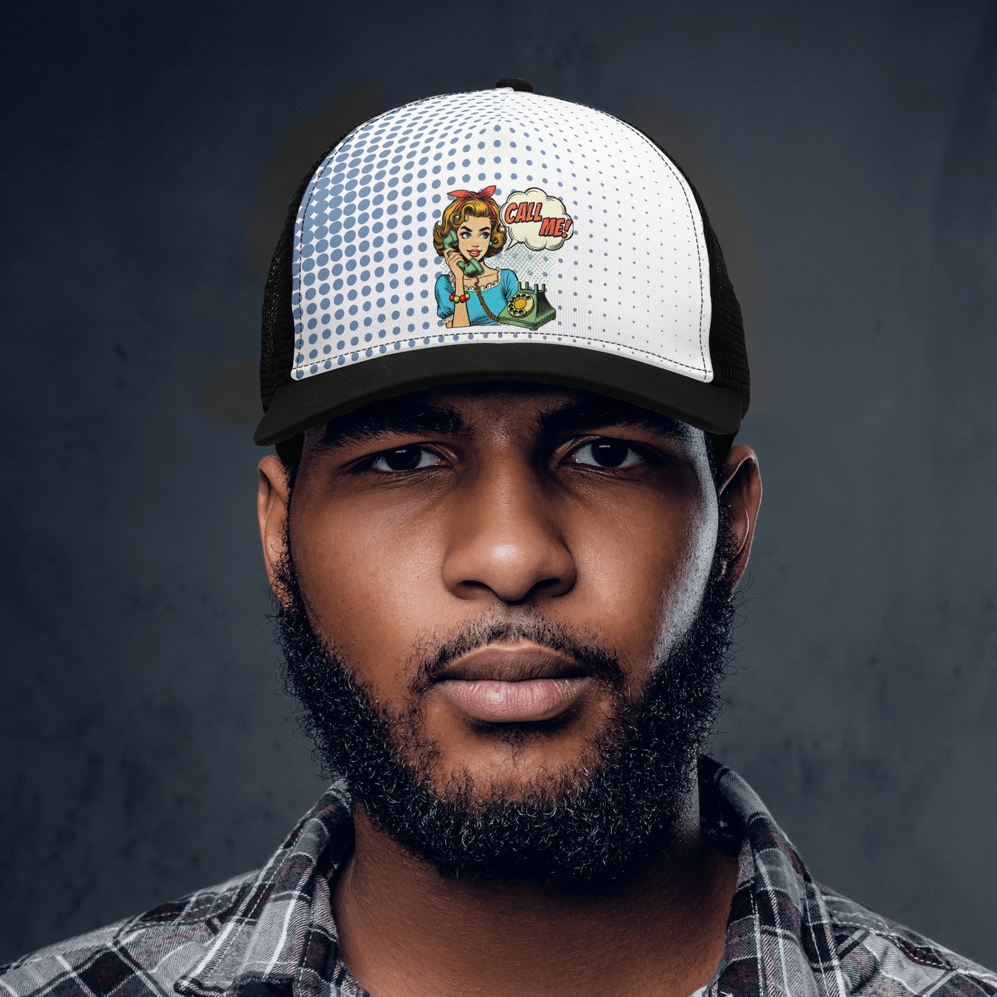 Pop Art Design Mesh Trucker Hat