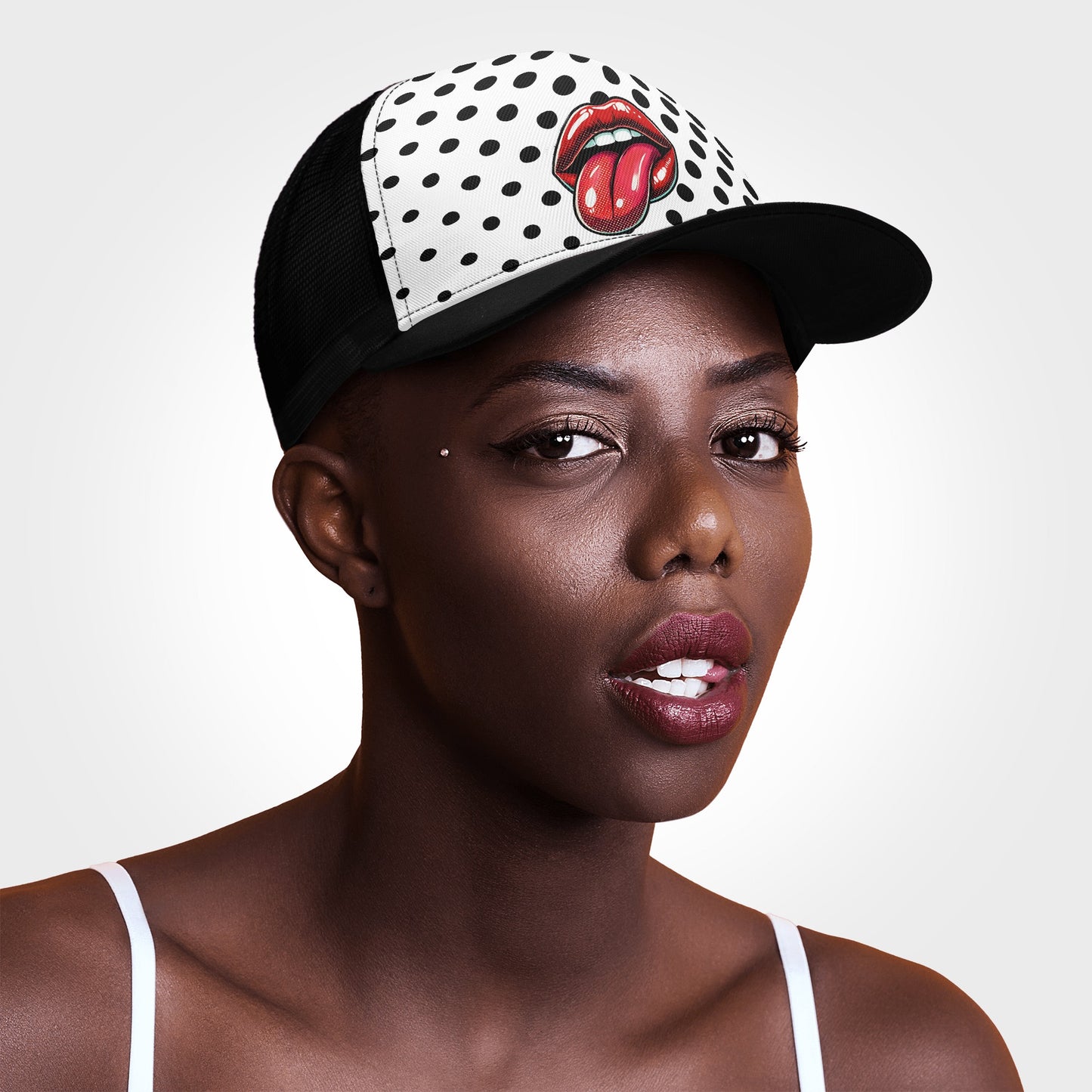 Sexy Lips Mesh Trucker Hat