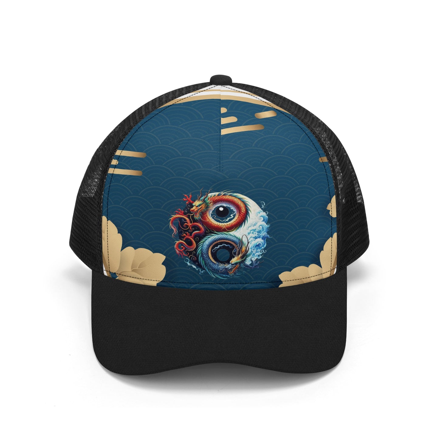 Yin Yang Design Mesh Trucker Hat