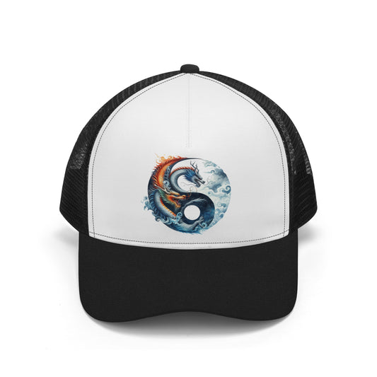 Yin Yang Design Mesh Trucker Hat