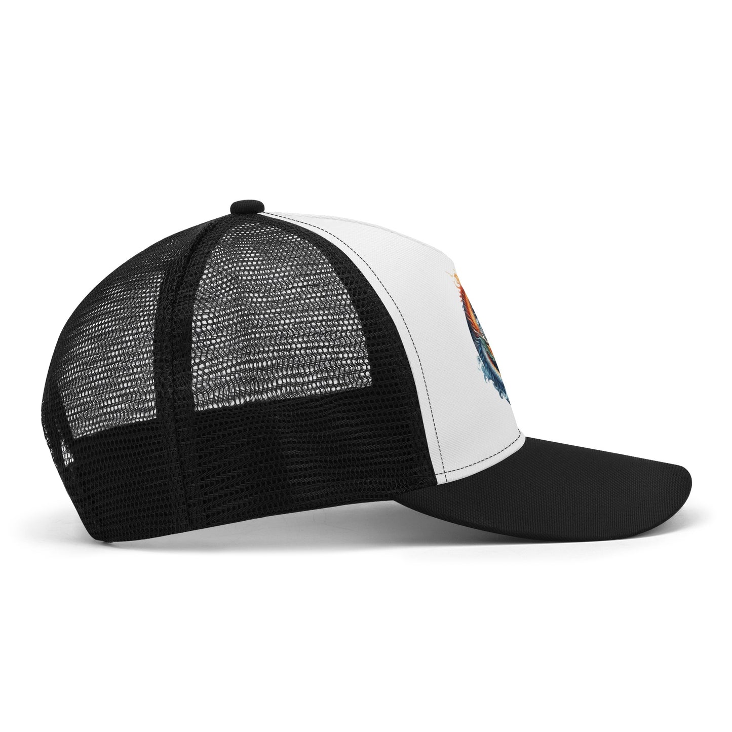 Yin Yang Design Mesh Trucker Hat