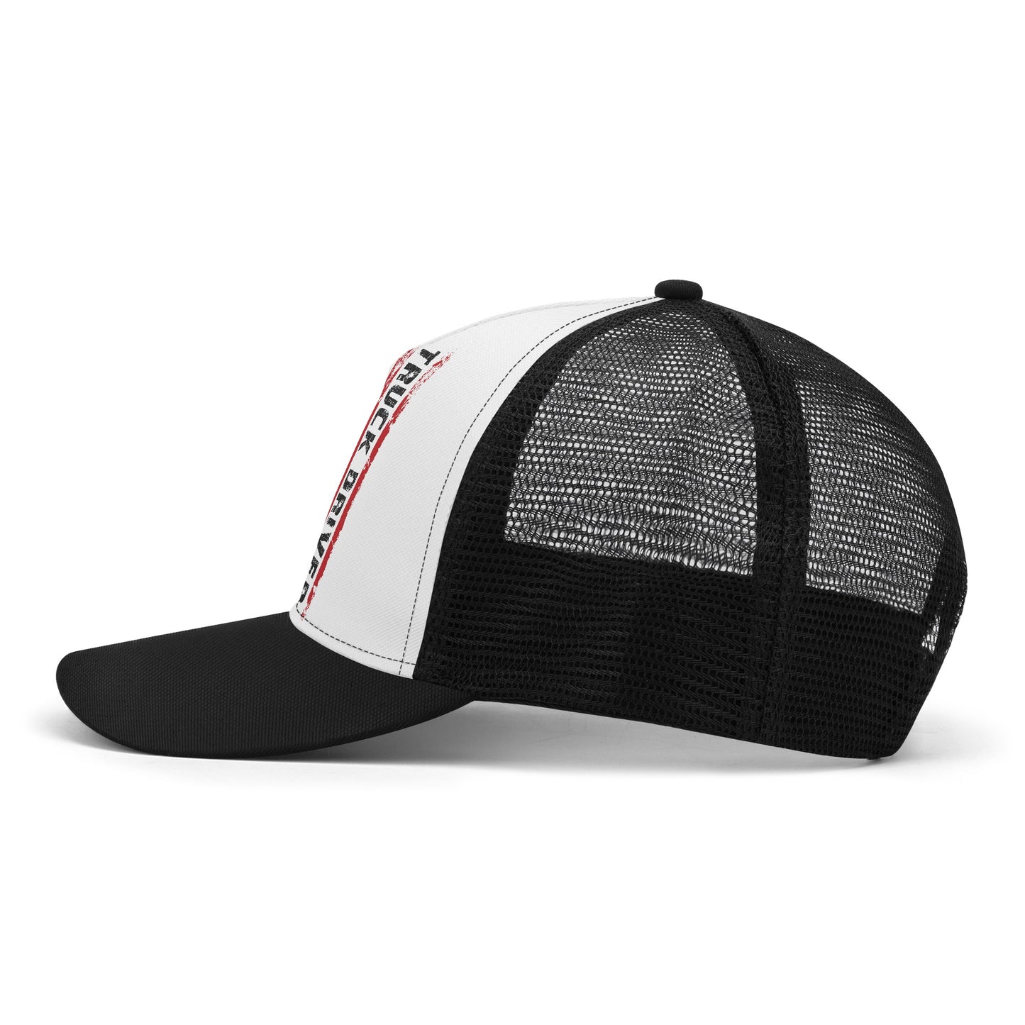 Truck Driver US Flag Design Mesh Trucker Hat