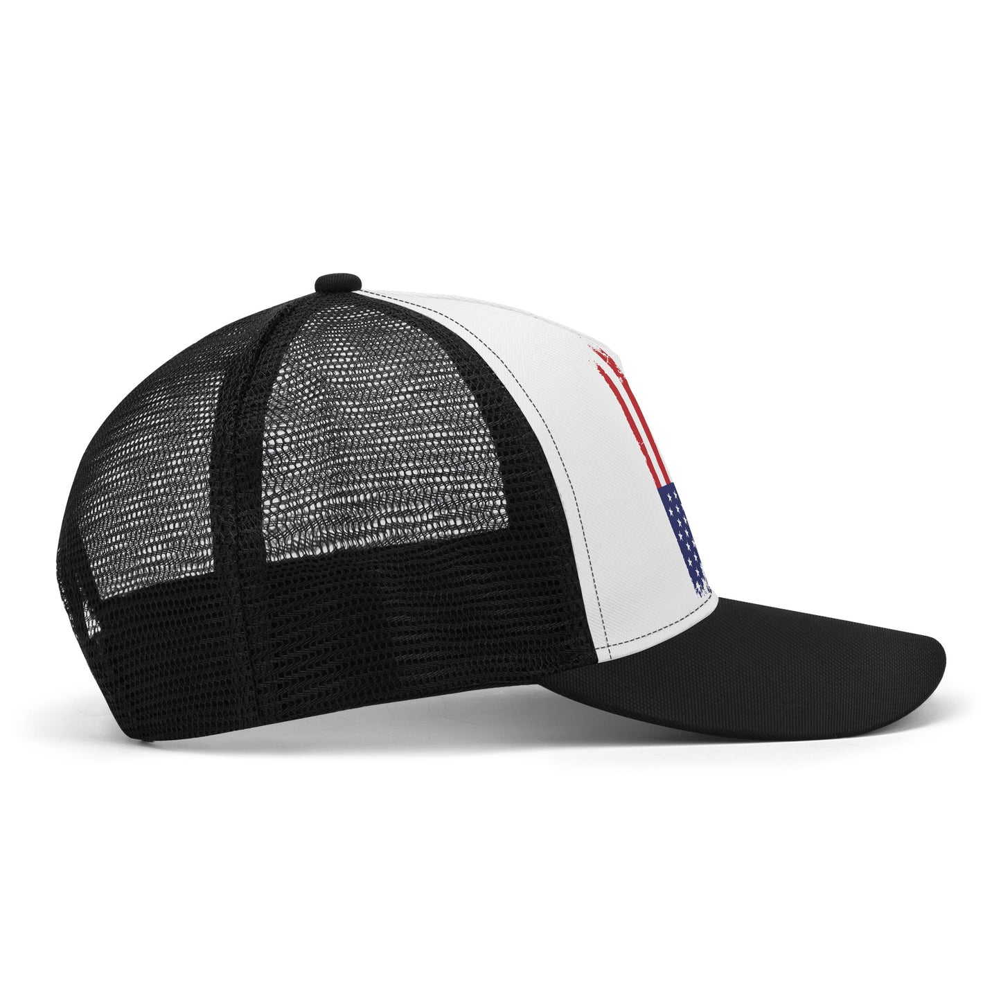 Truck Driver US Flag Design Mesh Trucker Hat