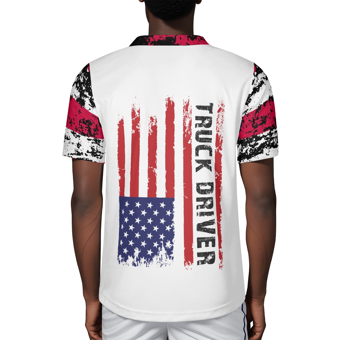 American Truck Driver Mens All Over Print Football Rugby Jersey