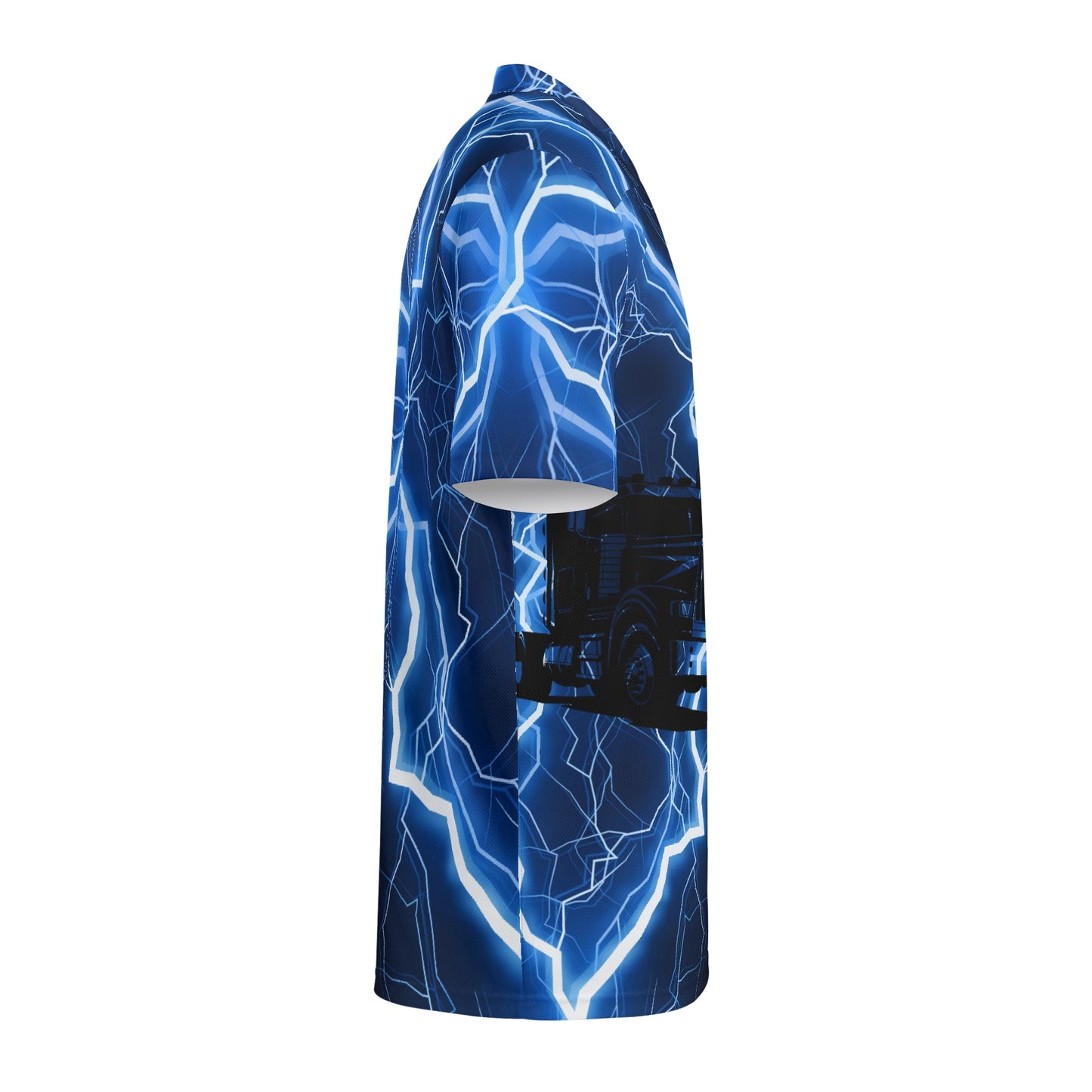 Blue Lightning Trucker Mens All Over Print Football Rugby Jersey