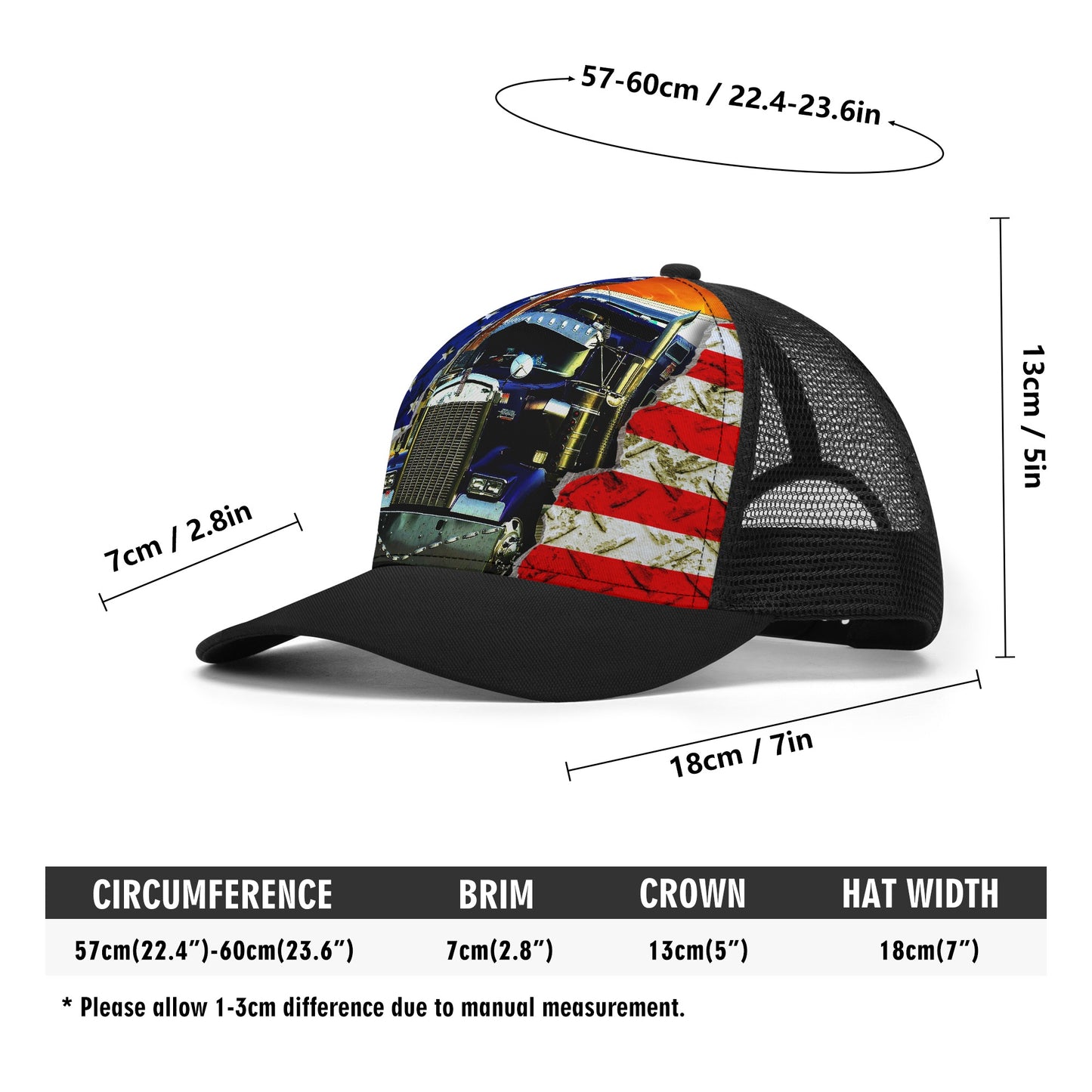 American Flag Trucker Mesh Trucker Hats