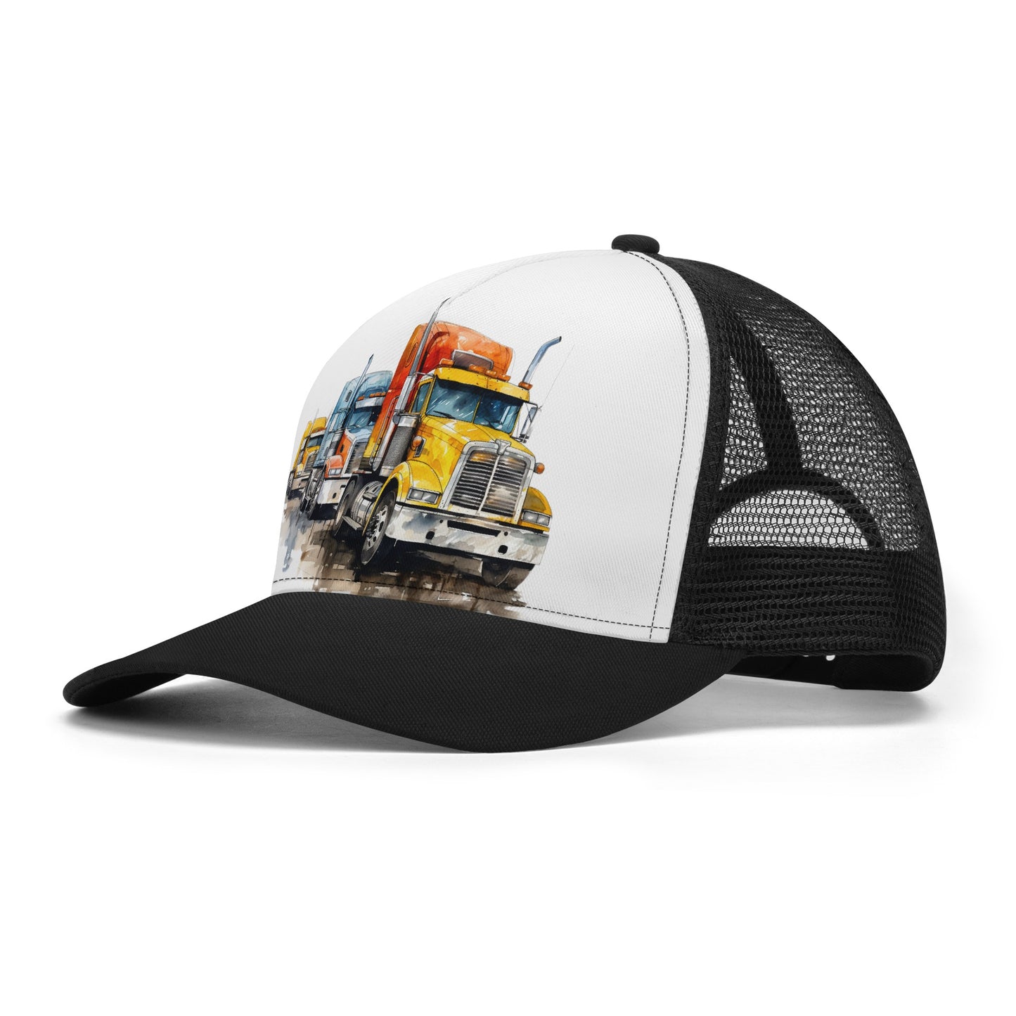 Semi Trucks Design Mesh Trucker Hat